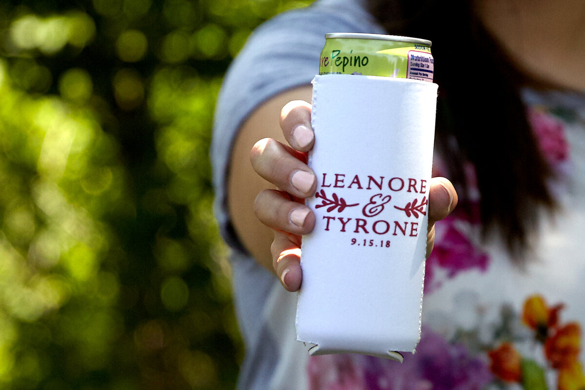 design custom koozies for your spring wedding favors with For Your Party