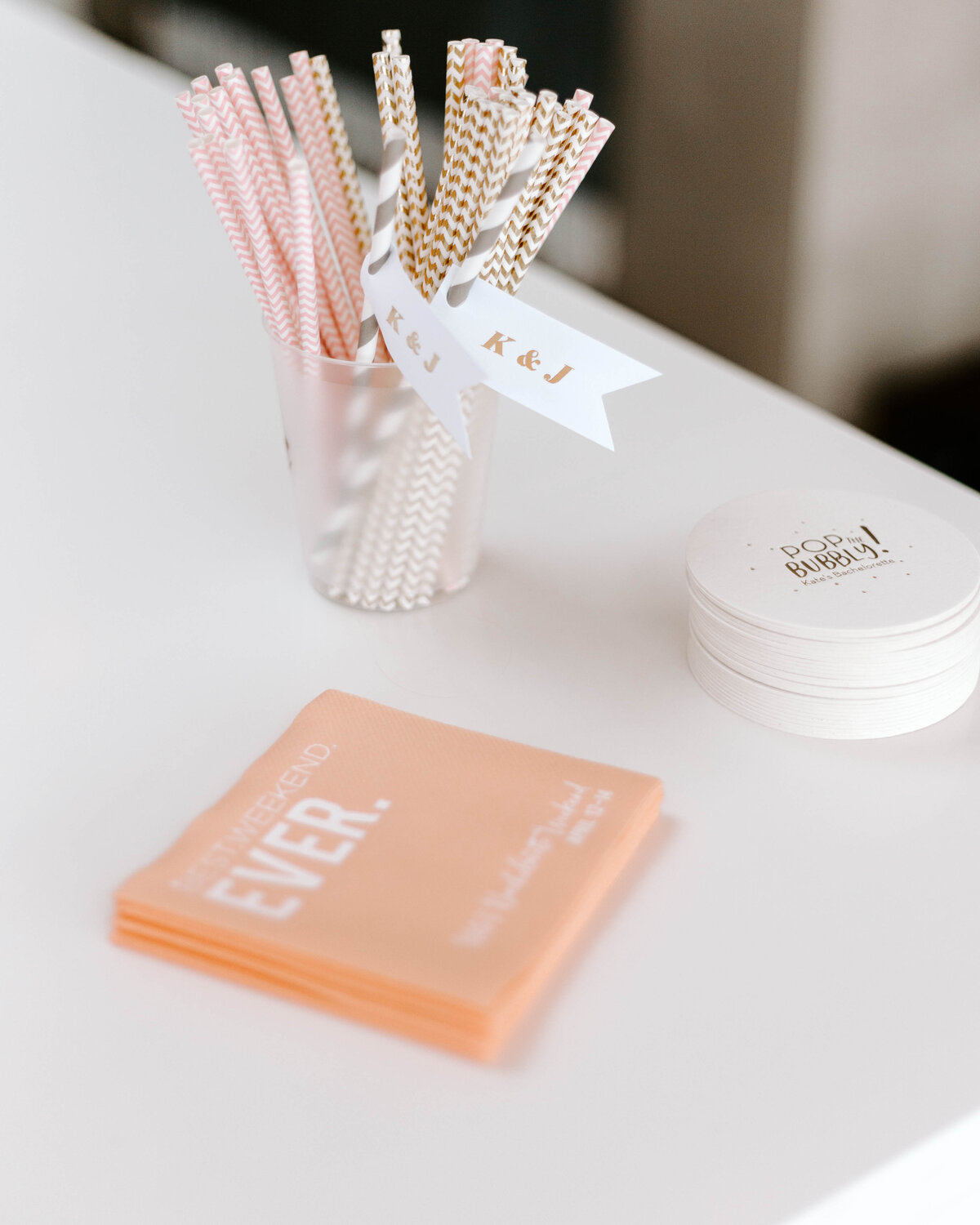 coral bachelorette party accessories