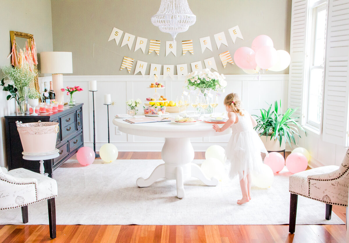 sip and see baby girl party