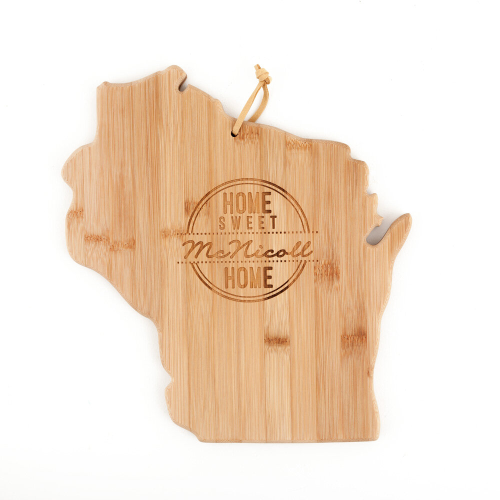 Bring them a piece of home that can stay in their kitchen with our state-shaped cutting boards!