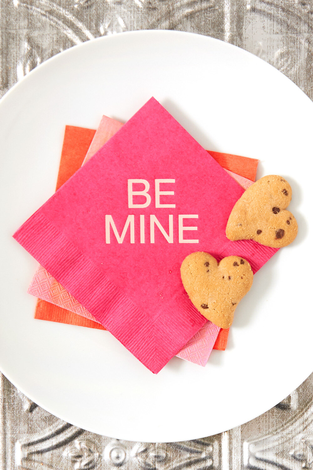personalized napkins from For Your Party elevate your Valentine's Day party