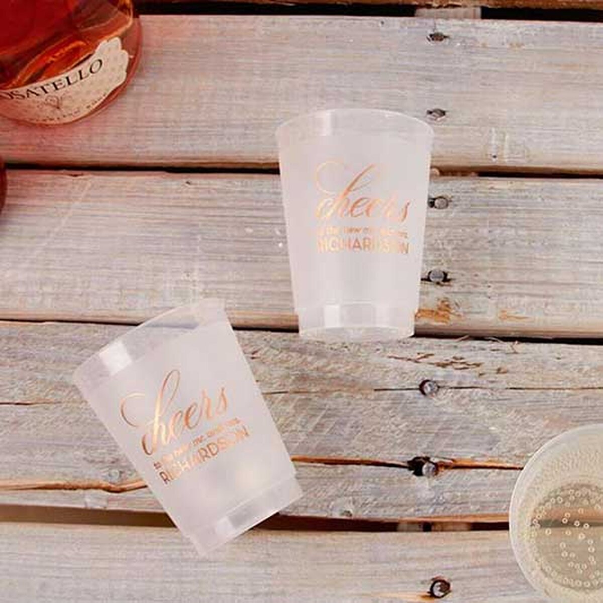 custom 10 oz frost flex wedding cup