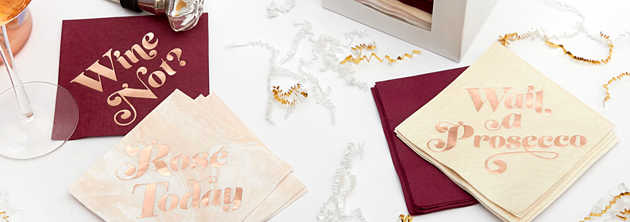 foil stamped party supplies