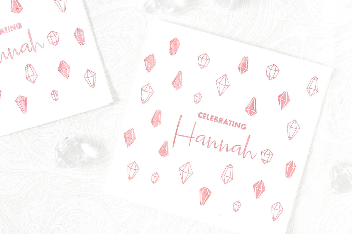 adorable gemstone themed bridal shower cocktail napkin for your bestie's shower