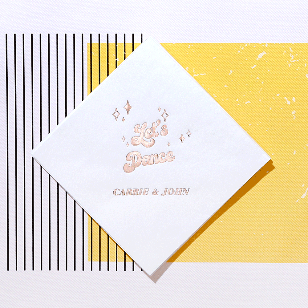 foil vs ink cocktail napkin