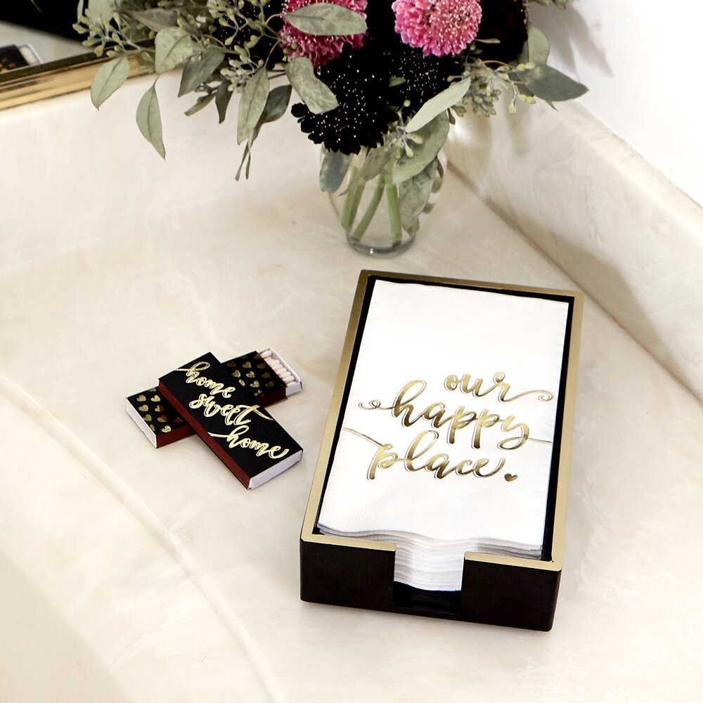 Upgrade their hand washing this holiday season with custom guest hand towels.