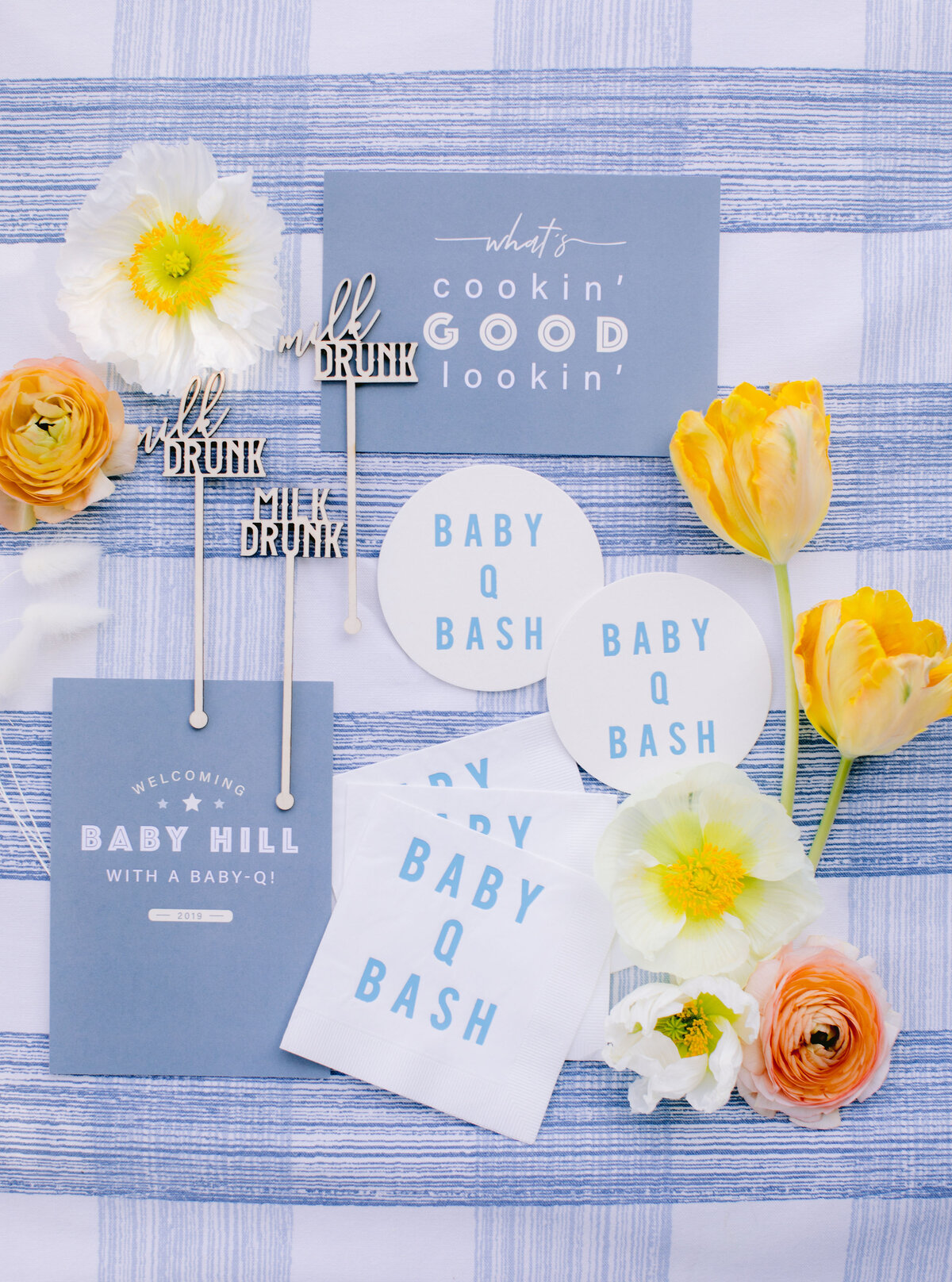 custom designed party accessories at Jazymn Simon's baby shower