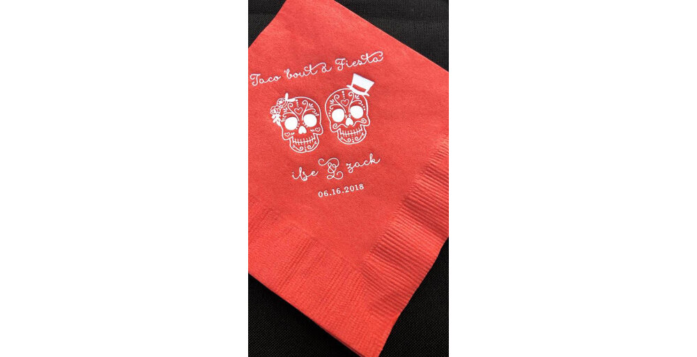 personalized wedding cocktail napkins