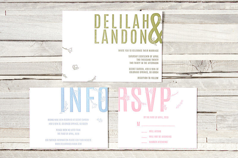 Wildflower wedding invitations for your spring 2020 wedding