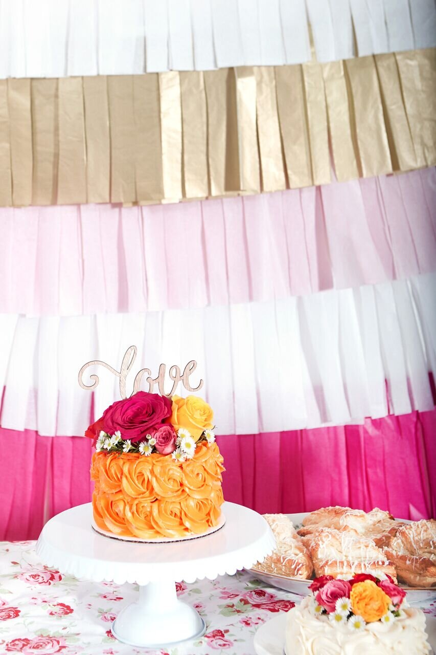 Fringe Backdrop DIY Finished Product