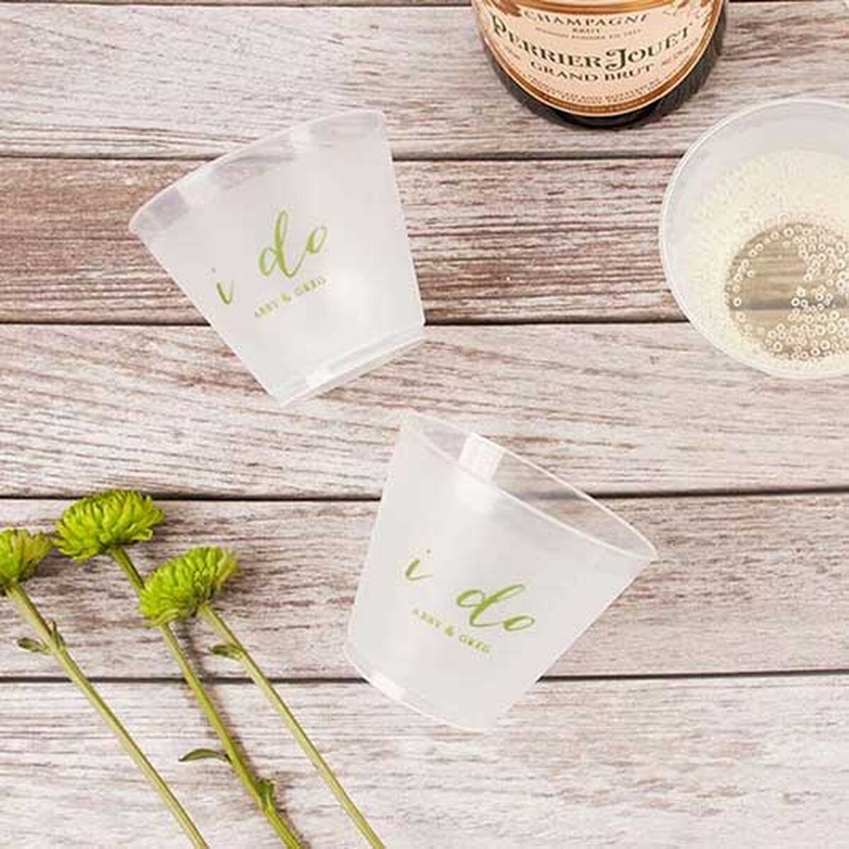 custom 9 oz frost flex wedding cup