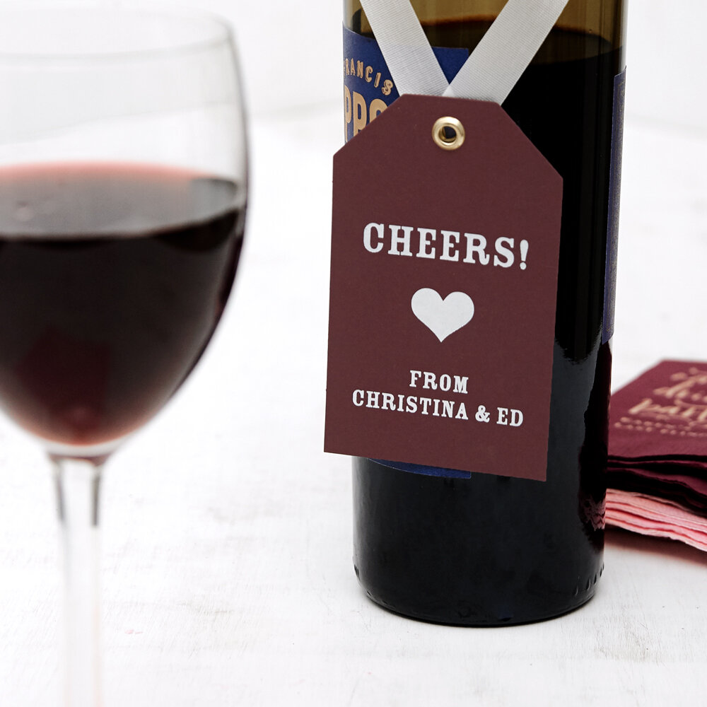 Create a wine tag for your bottle gifting this holiday season.