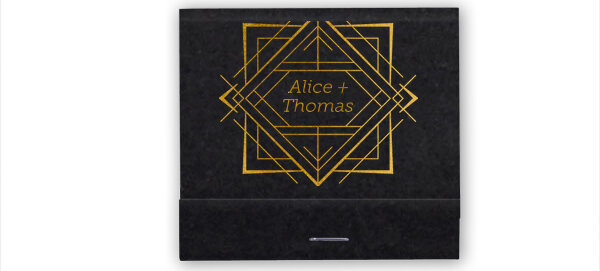 custom geometric wedding matches