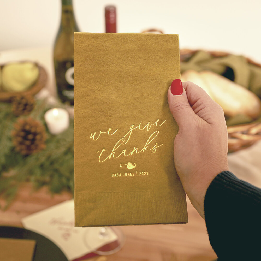Design Thanksgiving themed guest hand towels with For Your Party
