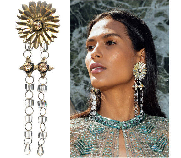Gorgeous Cucclelli Shaheen Platinum Midi Earring