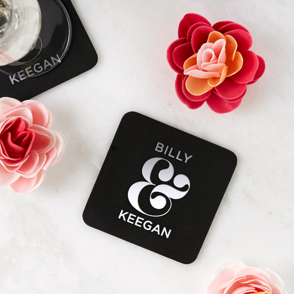 Personalize your own leather coaster with your name