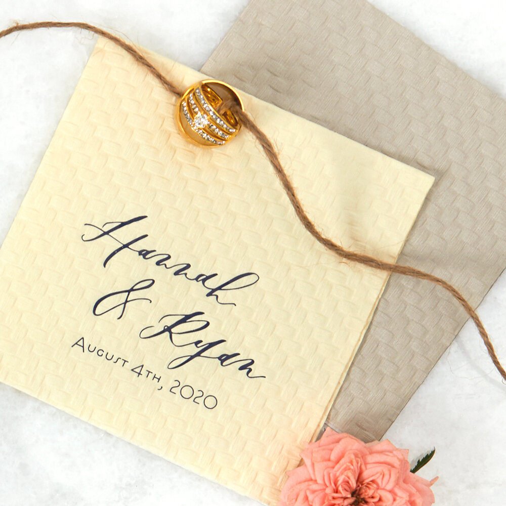 woven cocktail napkins for weddings and parties