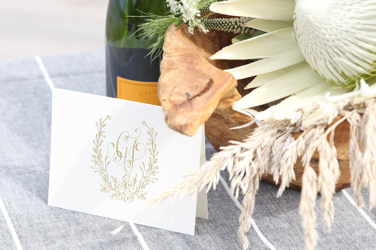 custom printed note cards with foil