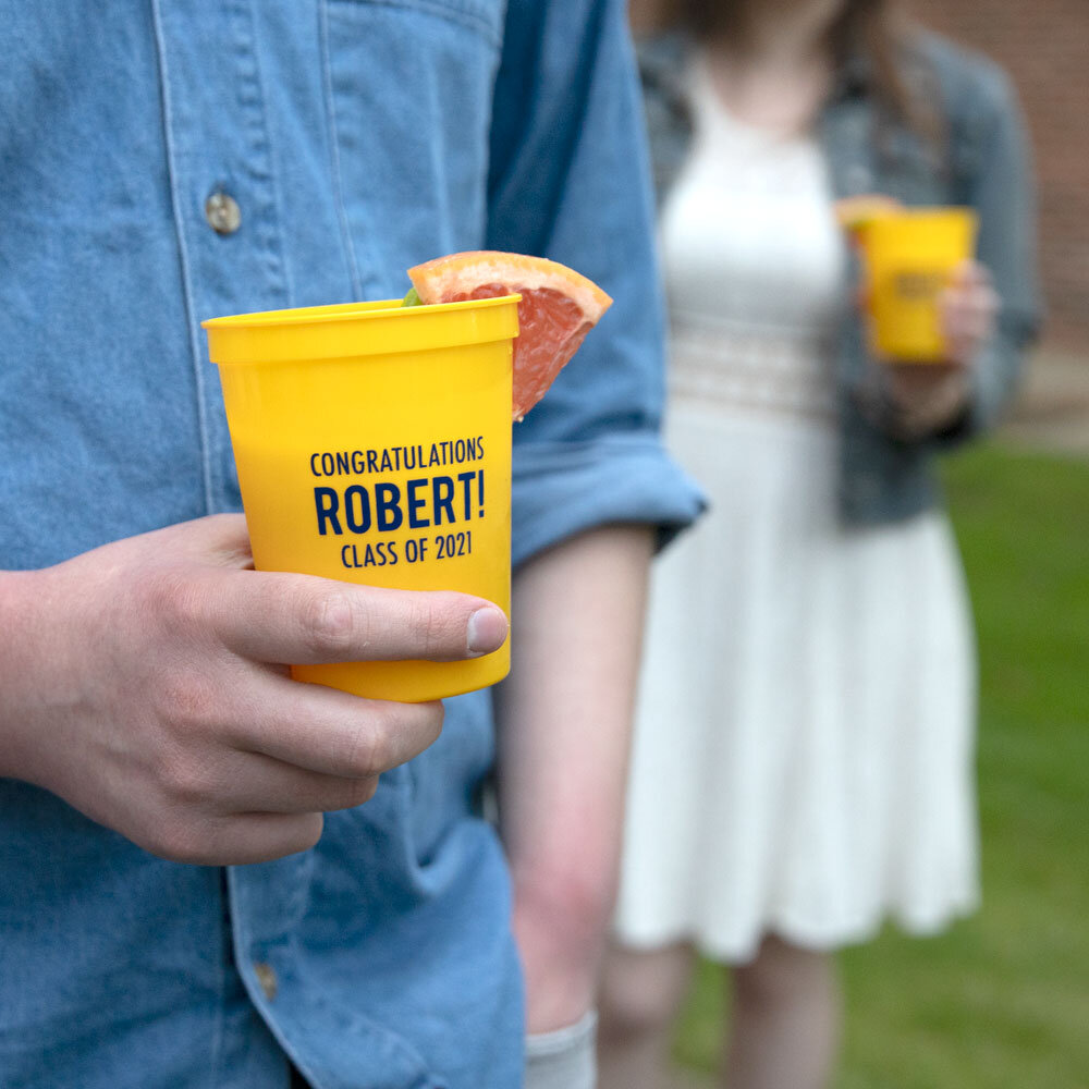 personalized stadium cups are perfect for your 2021 graduation party