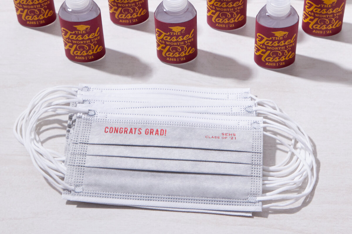 Personalized PPE is a 2021 graduation party essential