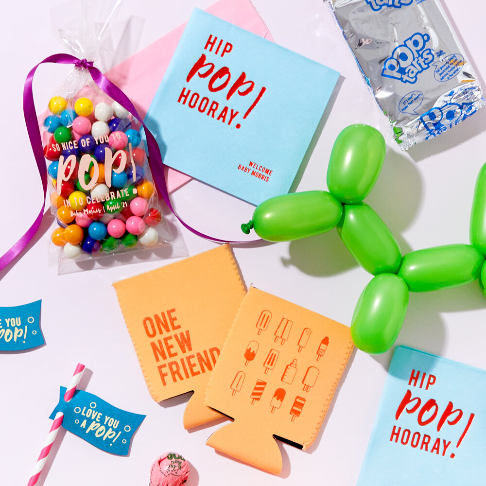Design you own "Ready to Pop" Pop art inspired baby shower