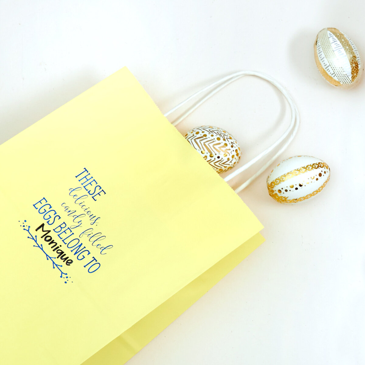 create custom Easter egg hunt bags from For Your Party