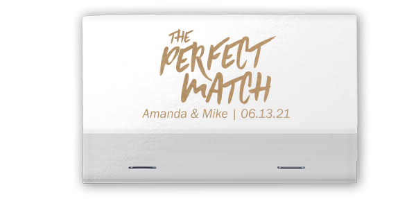 custom wedding date 40 strike matchbooks