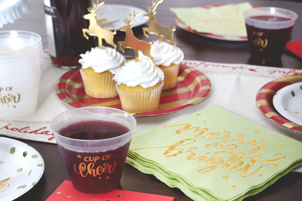 Customize your Christmas party supplies this year to make more merry, more bright!