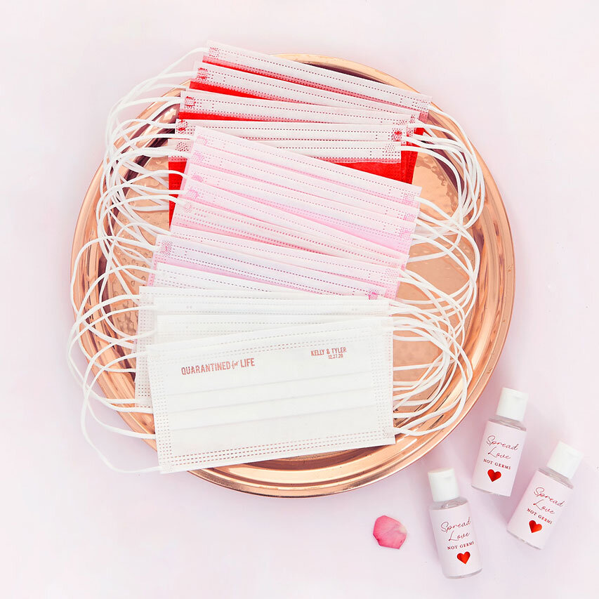 Custom 3-ply masks for your galentine's day party