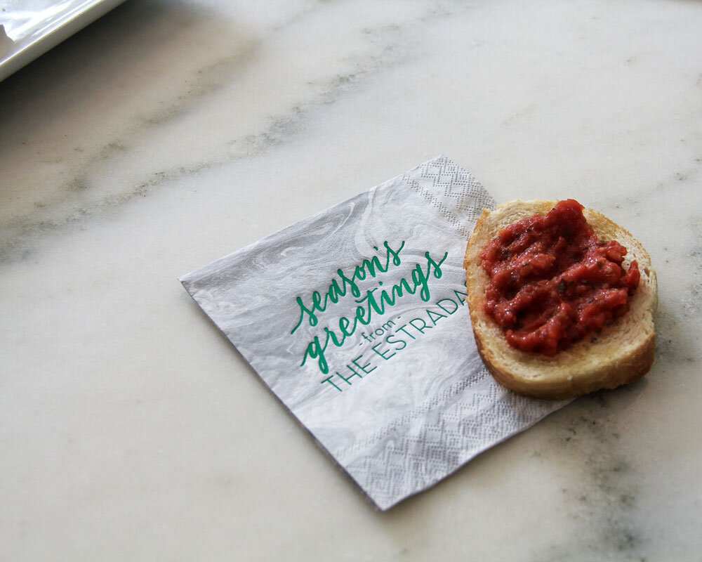 Personalized christmas cocktail napkin