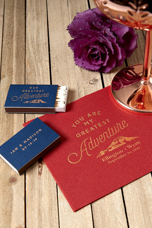 custom designed linen like cocktail napkins are a luxurious choice for your home or event