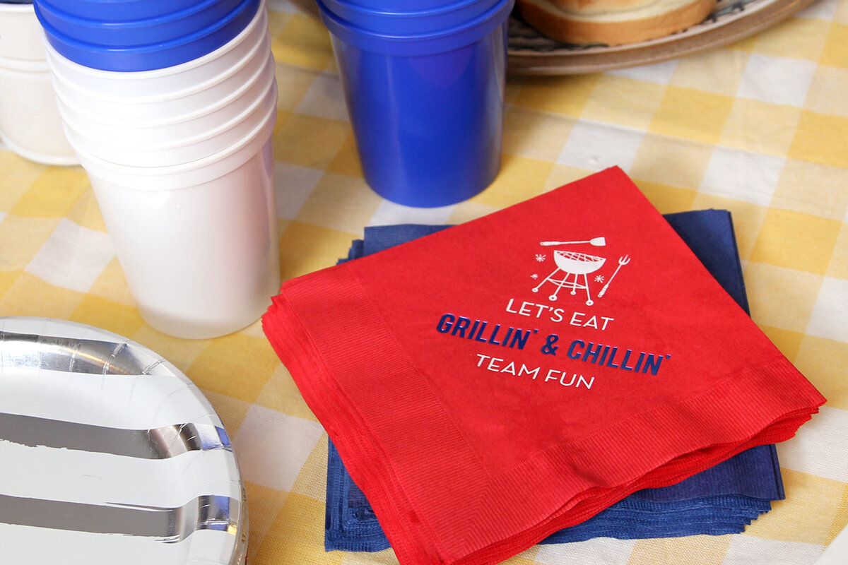personalized 4th of July party napkins