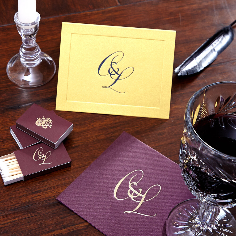 combine plum and mimosa for a rich, autumnal color combo for your fall events
