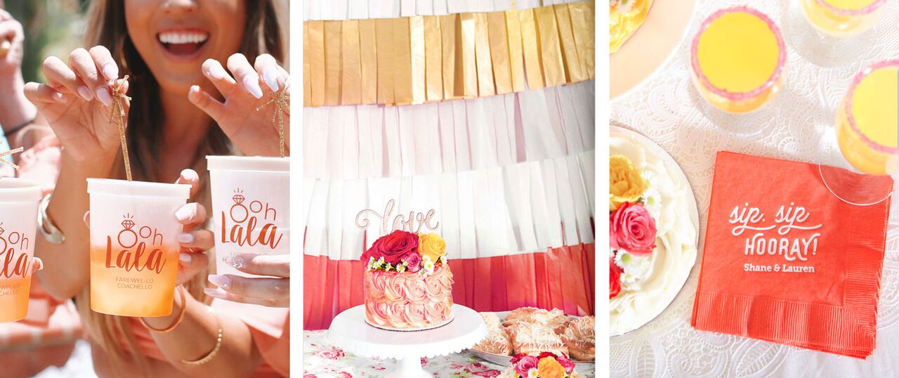 Pantone Living Coral Party Custom Accessories