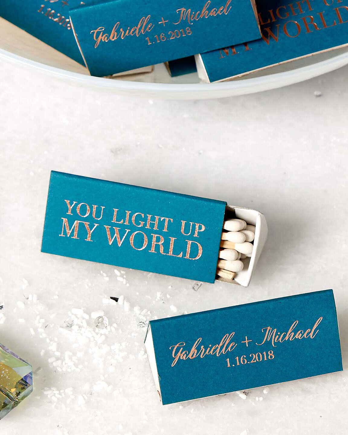 custom wedding matches