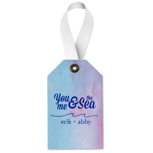 You, Me & The Sea Tag - Wine Gift Tag - Personalized - Set of 35 - 2.625 x 4.125