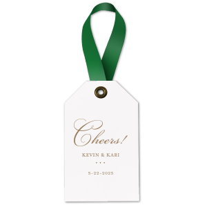 Cheers Wine Tag - Wine Gift Tag - Personalized - Set of 35 - 2.625 x 4.125