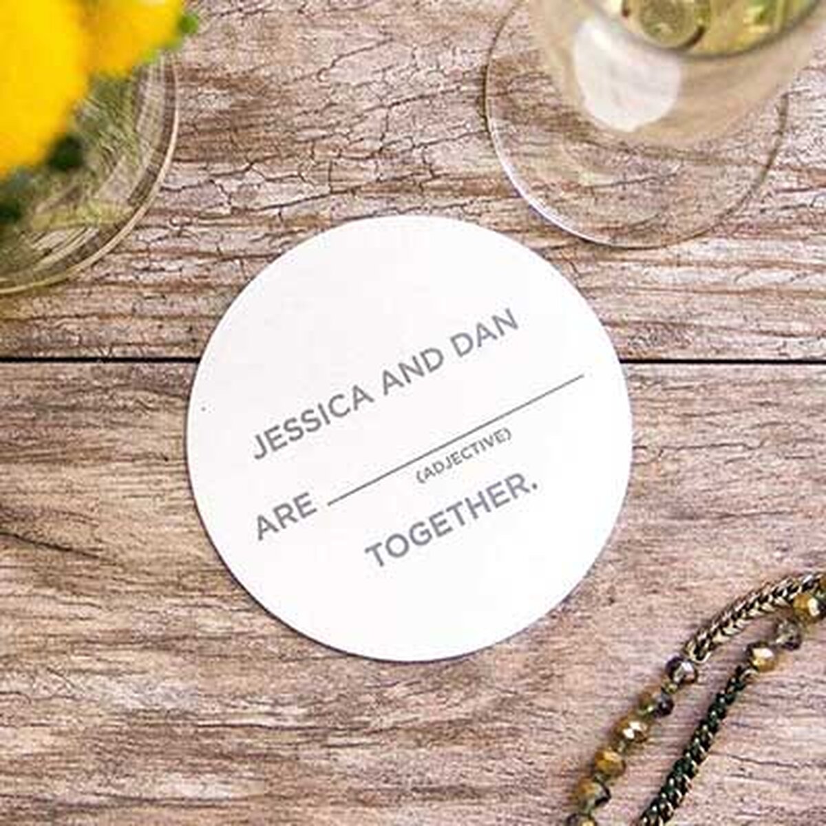 Custom Coasters Save The Date Wedding Coaster Favors For Your