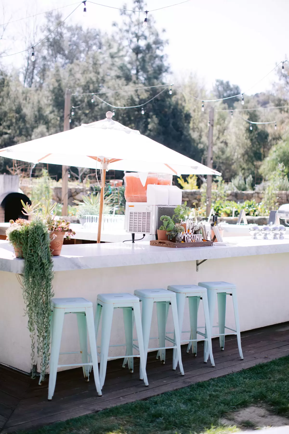 custom decorated bar at the Hill baby shower