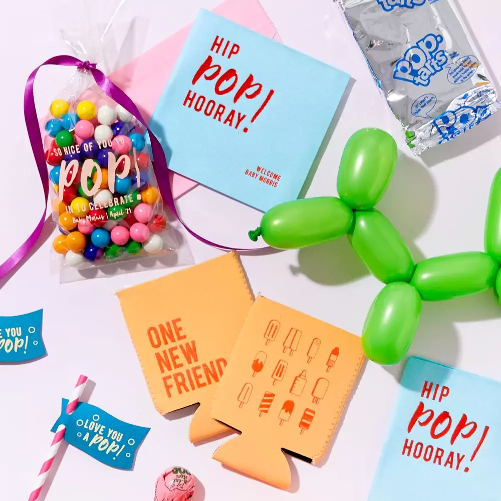 Design you own "Ready to Pop" Pop art inspired baby shower 