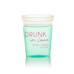 ForYourParty's elegant White 16 oz Stadium Cup with Matte Fuchsia Ink Colors will impress guests like no other. Make this party unforgettable.