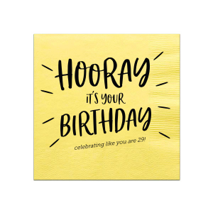 ForYourParty's elegant Mimosa/Yellow Cocktail Napkins with Bleed with Matte Black Foil can be customized to complement every last detail of your party.