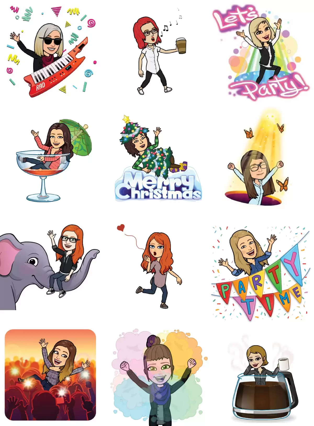 For Your Party bitmojis