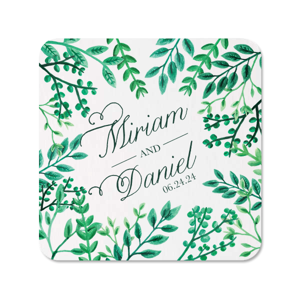 Lush Greenery Custom Photo Coaster