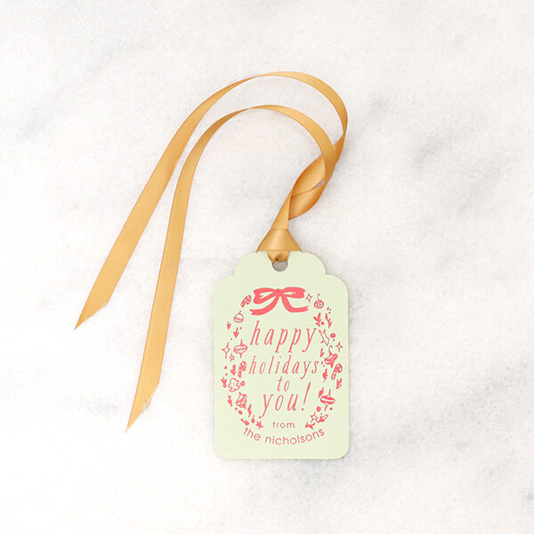 custom paper napkins Happy Holidays To You Tag