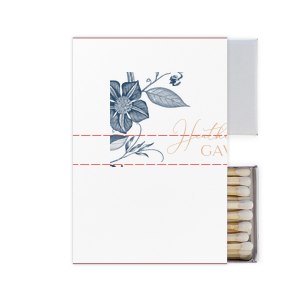 ForYourParty's elegant White Riviera Custom Photo Matchbox with Matte Kraft/Latte Ink Digital Print Colors can be personalized to match your party's exact theme and tempo.