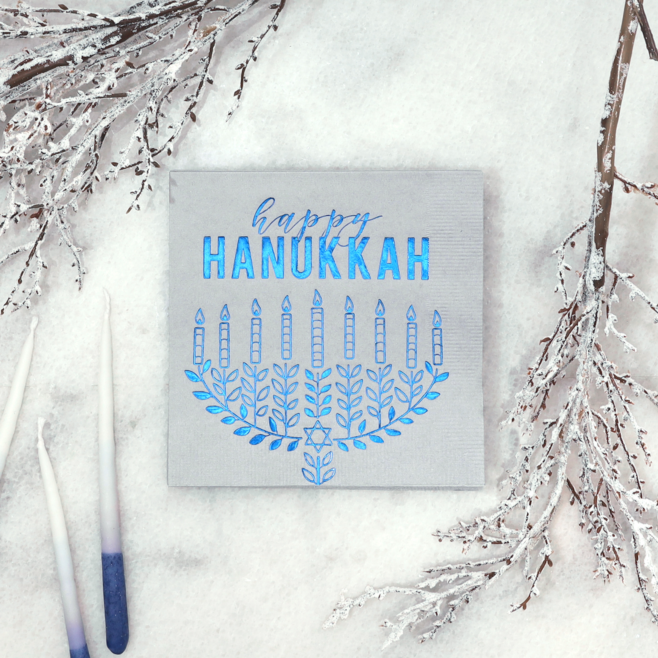 Happy Hanukkah Napkin Stack