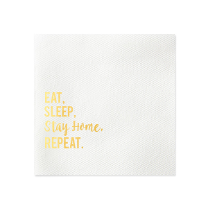 Our personalized White Cocktail Napkin with Shiny 18 Kt Gold Foil will make your guests swoon. Personalize your party's theme today.
