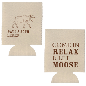 Birthday Moose Can Cooler