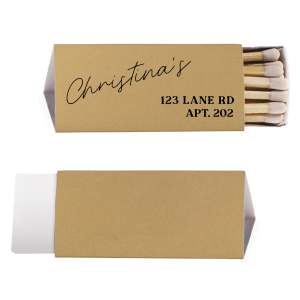 These personalized matches written with script name are the perfect way to add a personal touch to any space. They’re ideal for setting the mood in an apartment, condo, or house. With a clean and elegant design, they’re sure to please the eye as well as the match